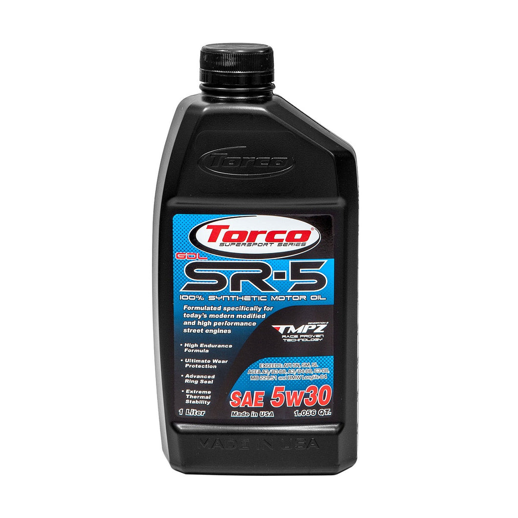 TORCO SR-5 GDL Synthetic Racing Oil, 5w30